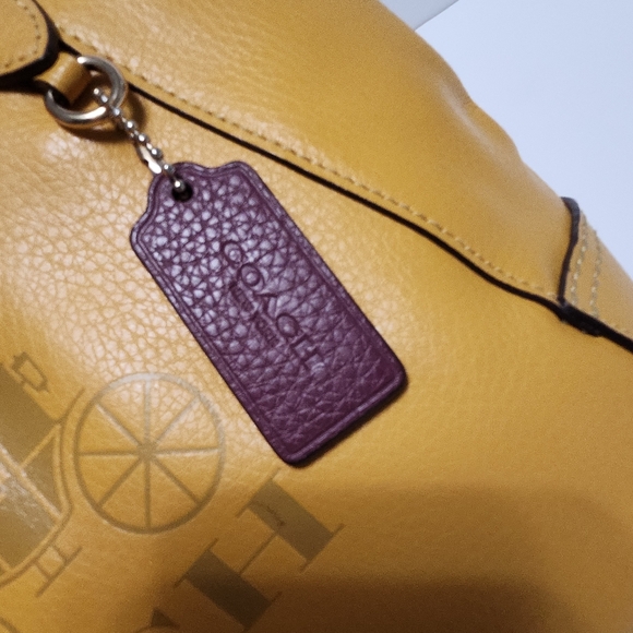 COACH Leather Colorblock Horse  & Carriage Handbag Purse - Picture 7 of 17